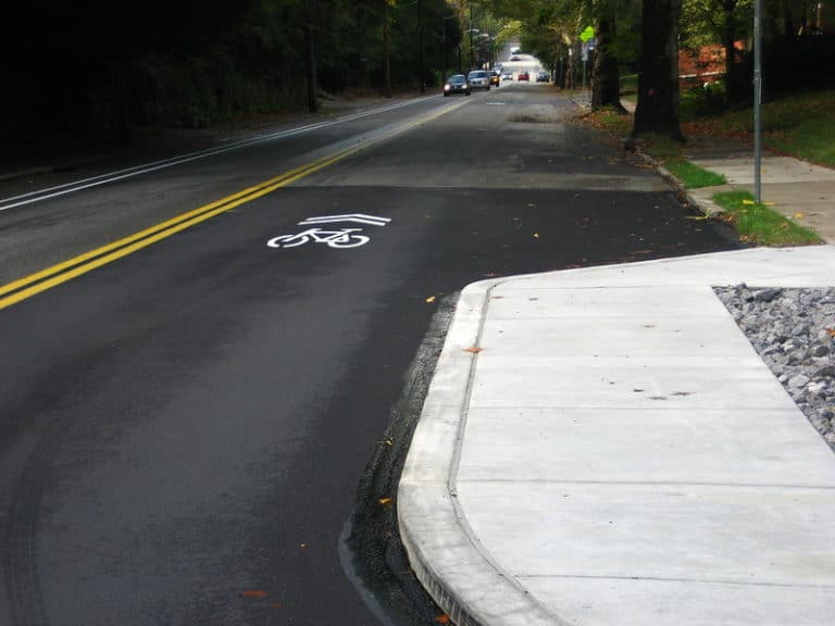 New Bike Lanes and Sharrows on Forbes Ave in Squirrel Hill BikePGH