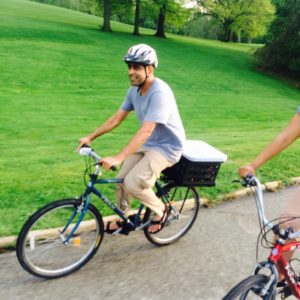 Kaushik on his bike