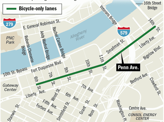 Penn Ave Protected Bike Lane