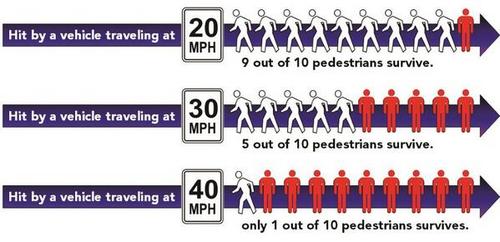 pedestrian survival rate