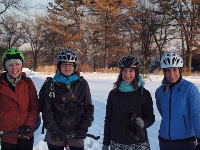 PGH Babes on Bikes Winter Photo