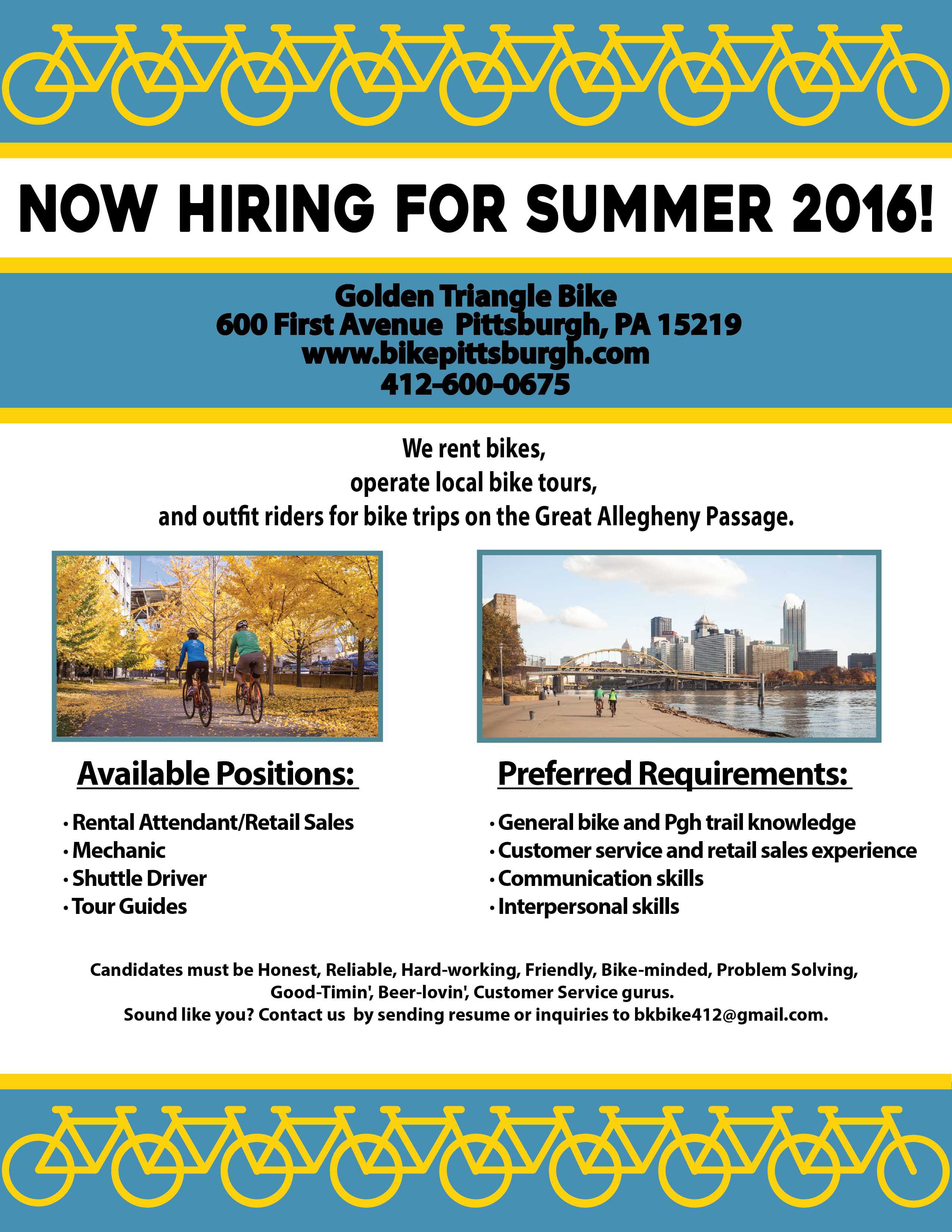 Golden Triangle Hiring flier 2016