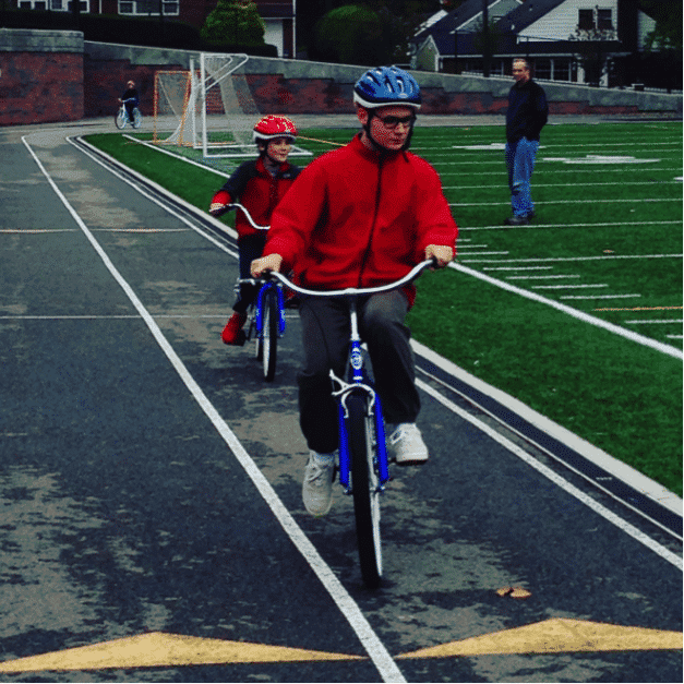 Sam Joyce joining friends during 2015 iBike@QV Fall Bike Ride