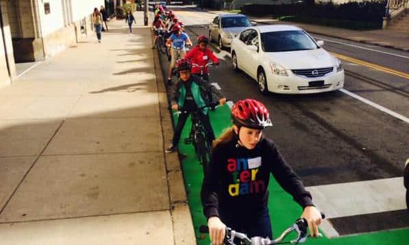 kids in bike lane