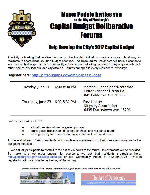 Capital Budget Forum 2016 Flyer