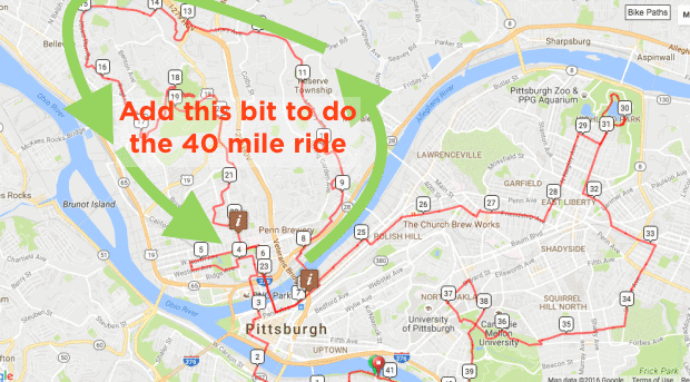 40 mile route