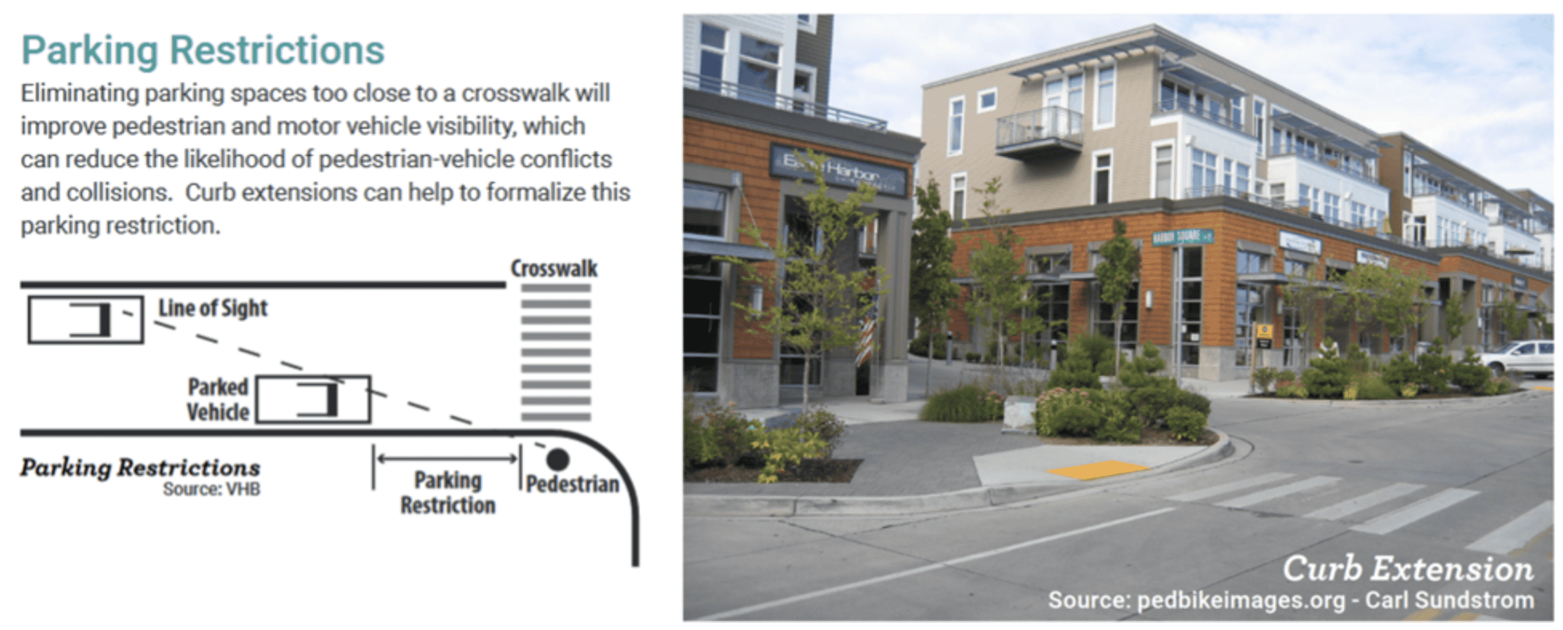 Image of curb extension from Pittsburgh's Pedestrian Safety Action Plan