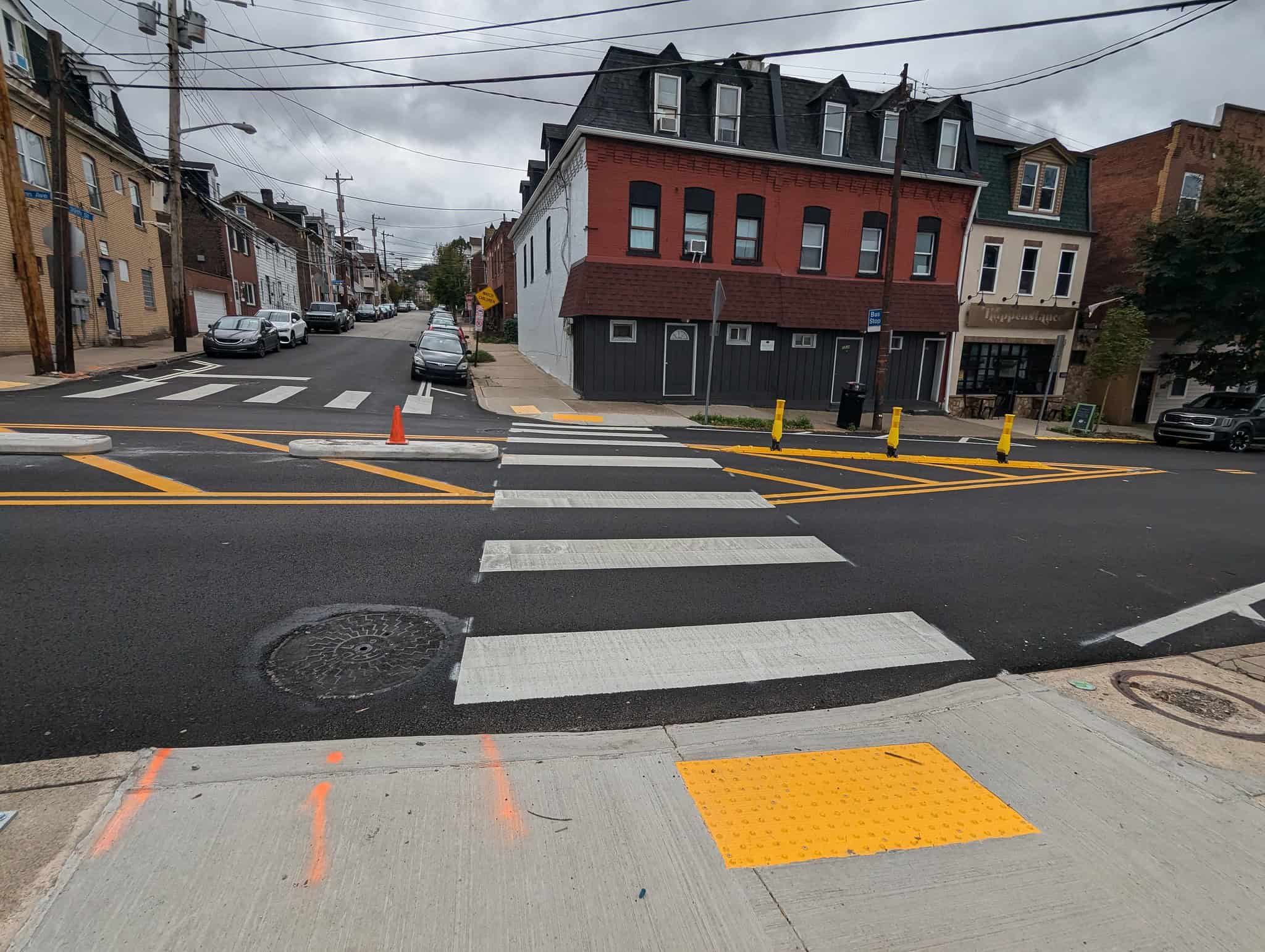 Image of traffic calming and crosswalk on Penn Ave at 39th St