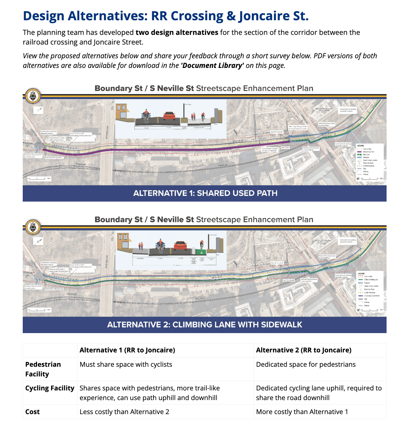 A screenshot of the Engage Page website showing illustrations for each alternative. Open one of the links above to visit the site.